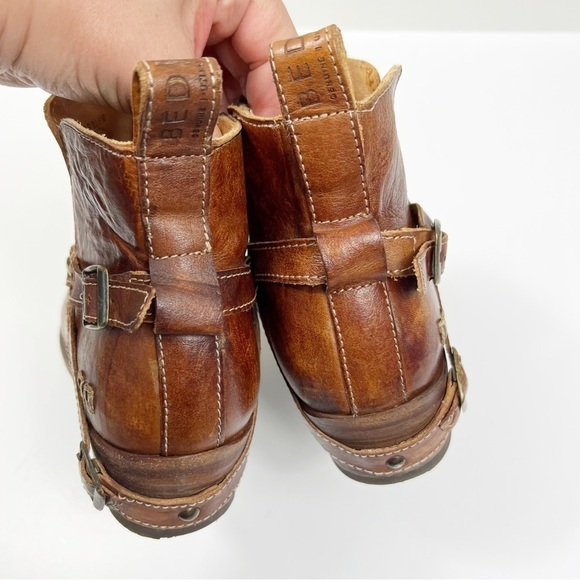 Bed Stu Germinate Boots Studded Ankle Booties Western Tan Boho Size 6 - Picture 7 of 7